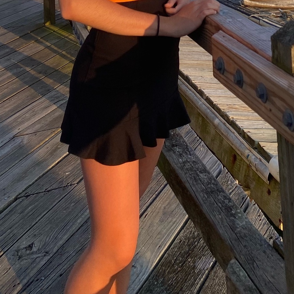 Black Ruffle Skirt